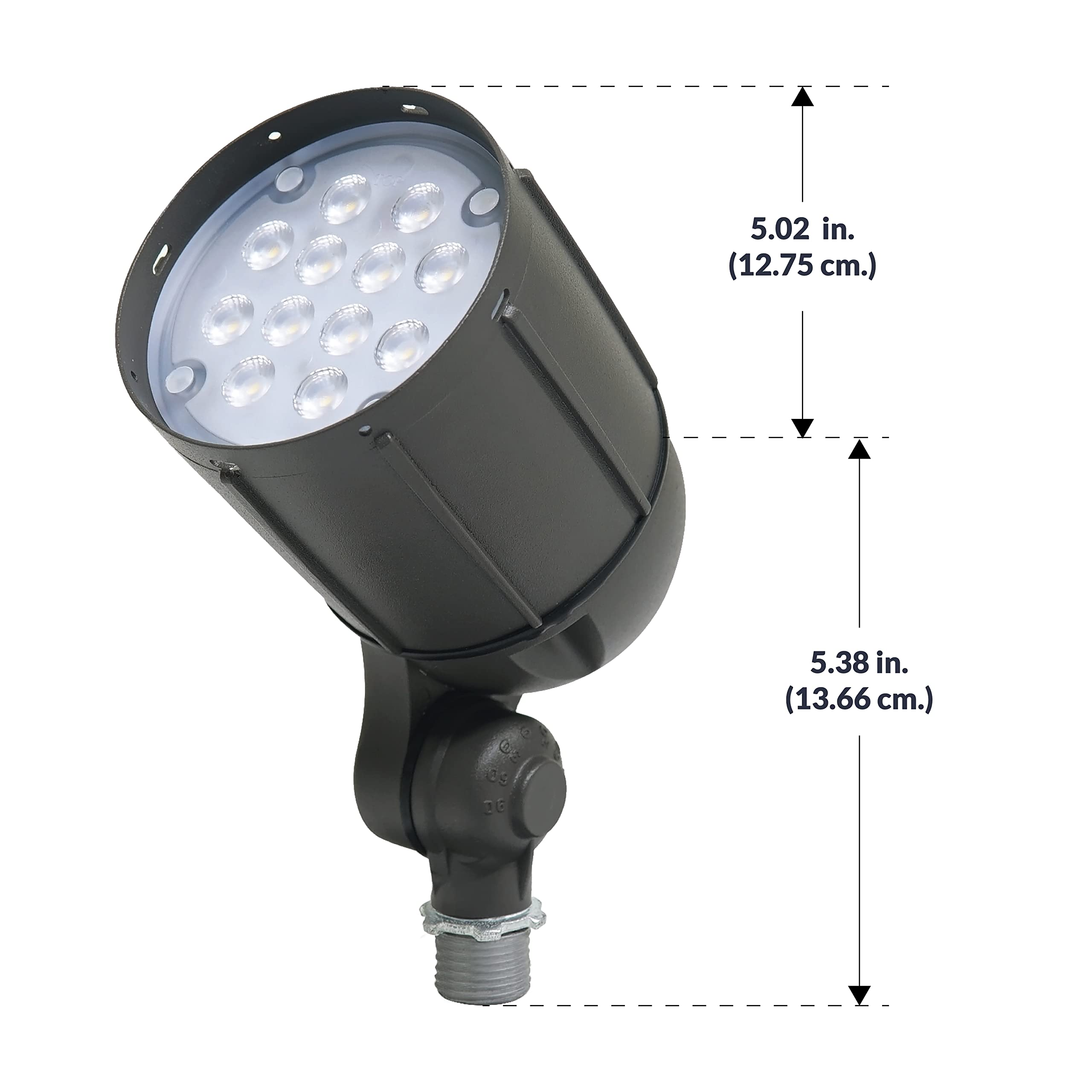 Newhouse Lighting 12W bronze flood light on wall mount for easy outdoor lighting