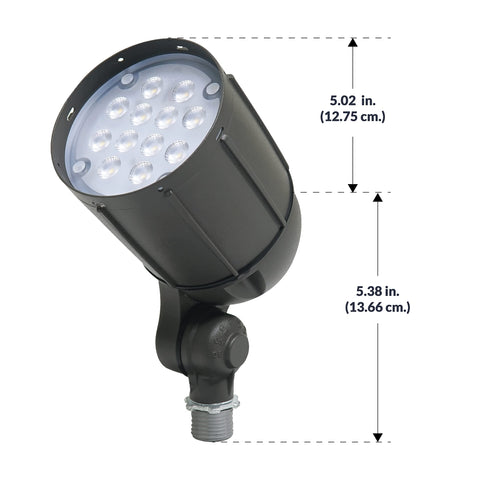 Newhouse Lighting 12W bronze flood light on wall mount for easy outdoor lighting