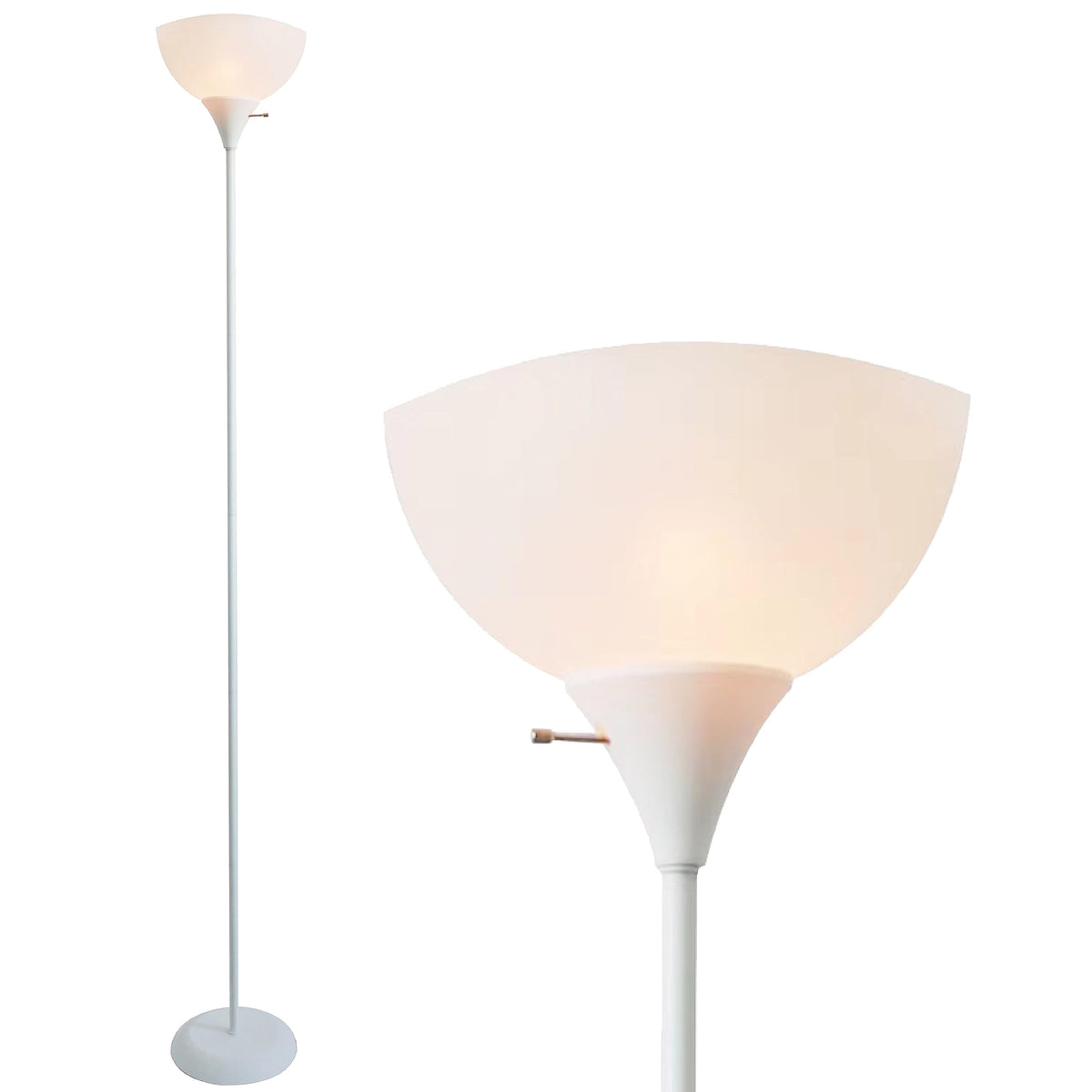 Newhouse Lighting Joey 71-inch floor lamp lighting a room for living spaces