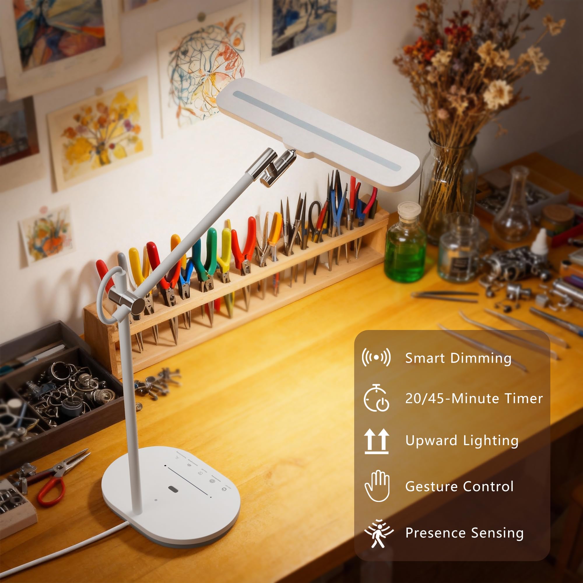 Newkana eye-caring lamp reduces glare and flicker for long study sessions.