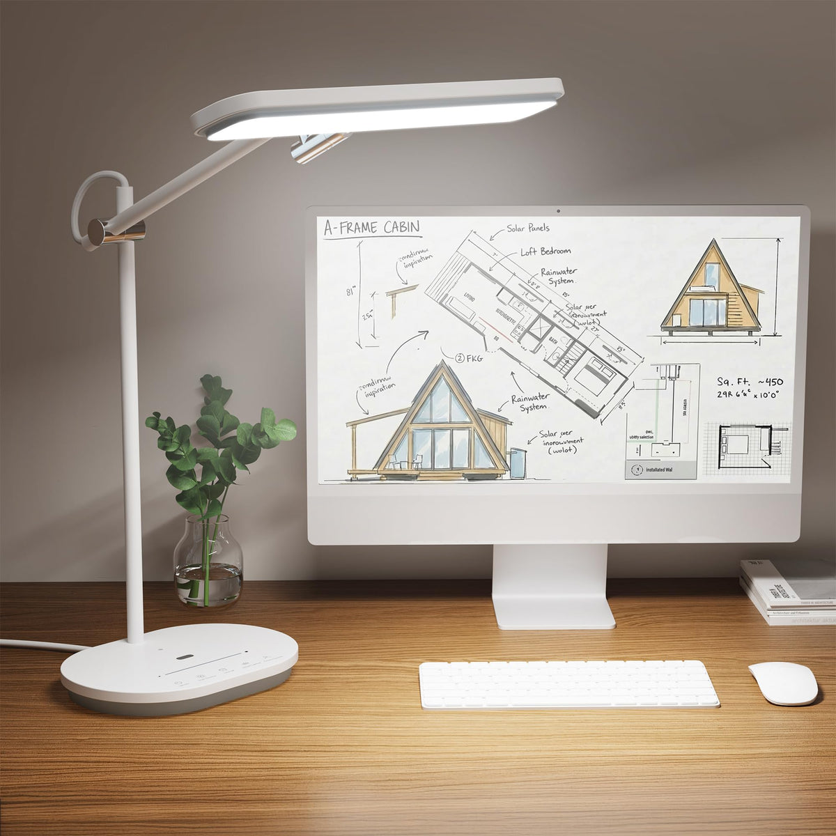 Newkana LED desk lamp provides wide illumination for detailed crafts.