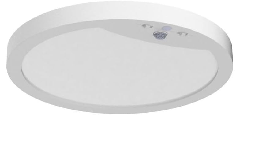 NEWKAZ 9-inch motion sensor ceiling light front view, ideal for hallways.