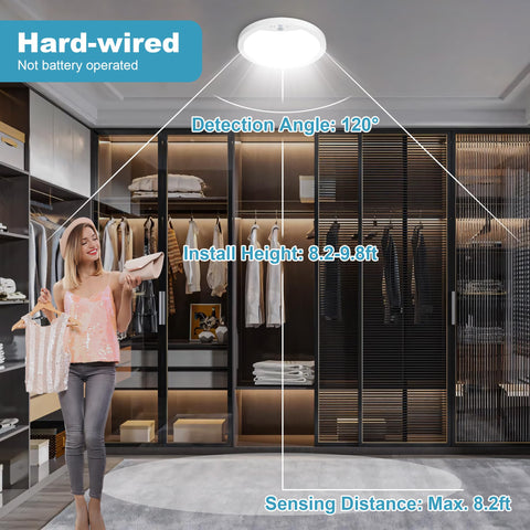 NEWKAZ ceiling light with wall switch control showing ON mode option.