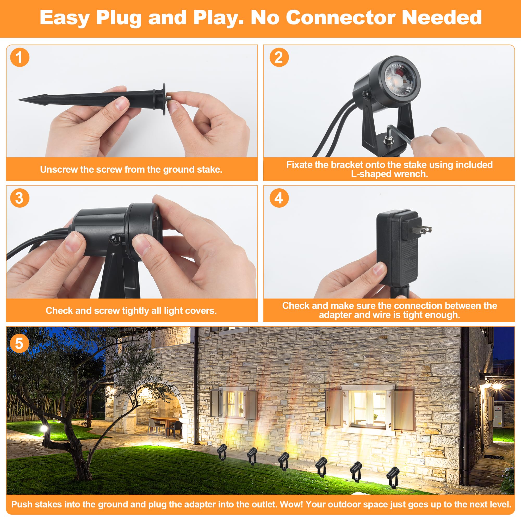 NEWKAZ rotatable-head LED spots let you direct light precisely where needed.