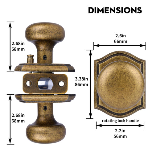 Newlaking knob with adjustable backset for two standards.