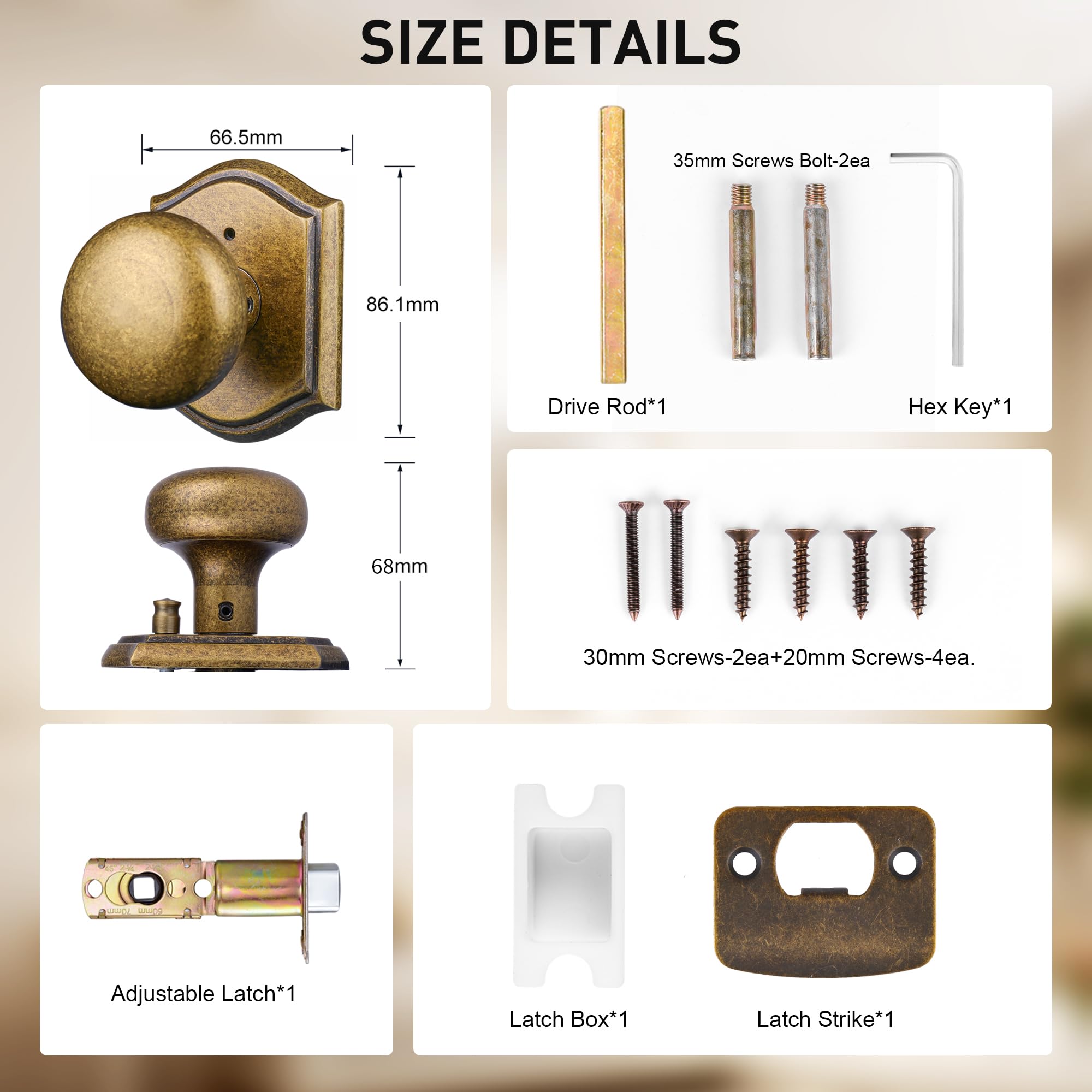 Newlaking knob with durable, ergonomic grip.