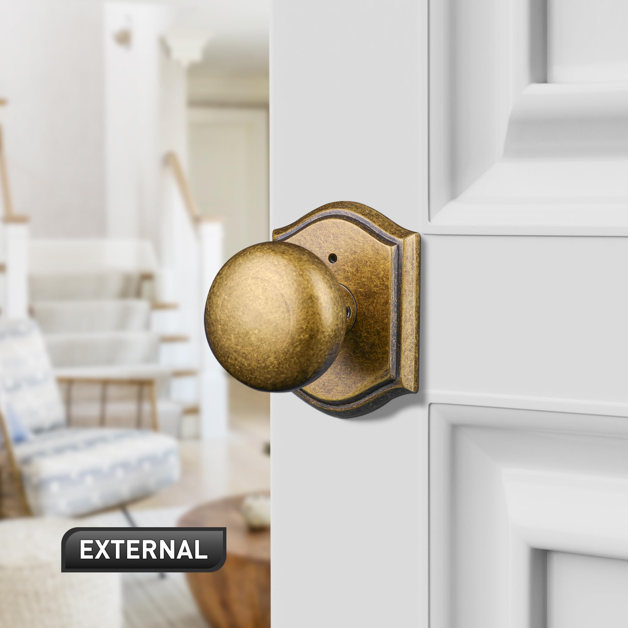 Installing a Newlaking privacy knob with a screwdriver.