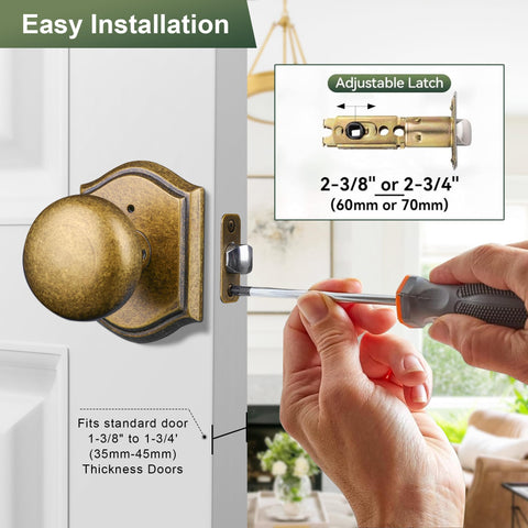 Newlaking reversible design knob usable on both door sides.