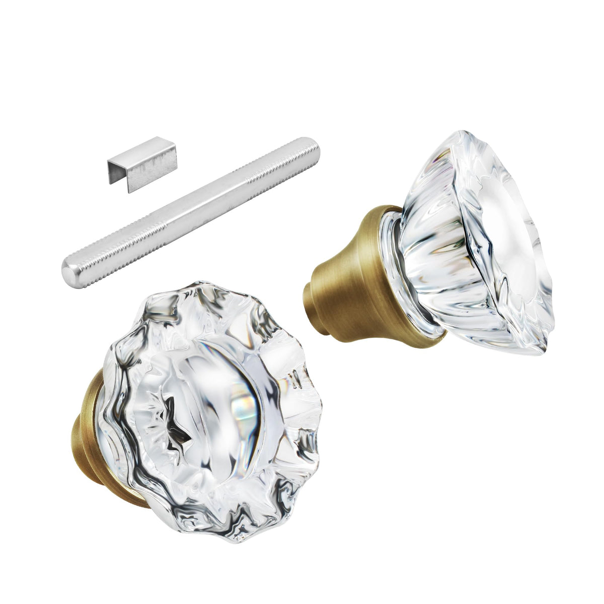 Newliplace crystal door knob set for interior doors enhances vintage appeal and reliable operation.