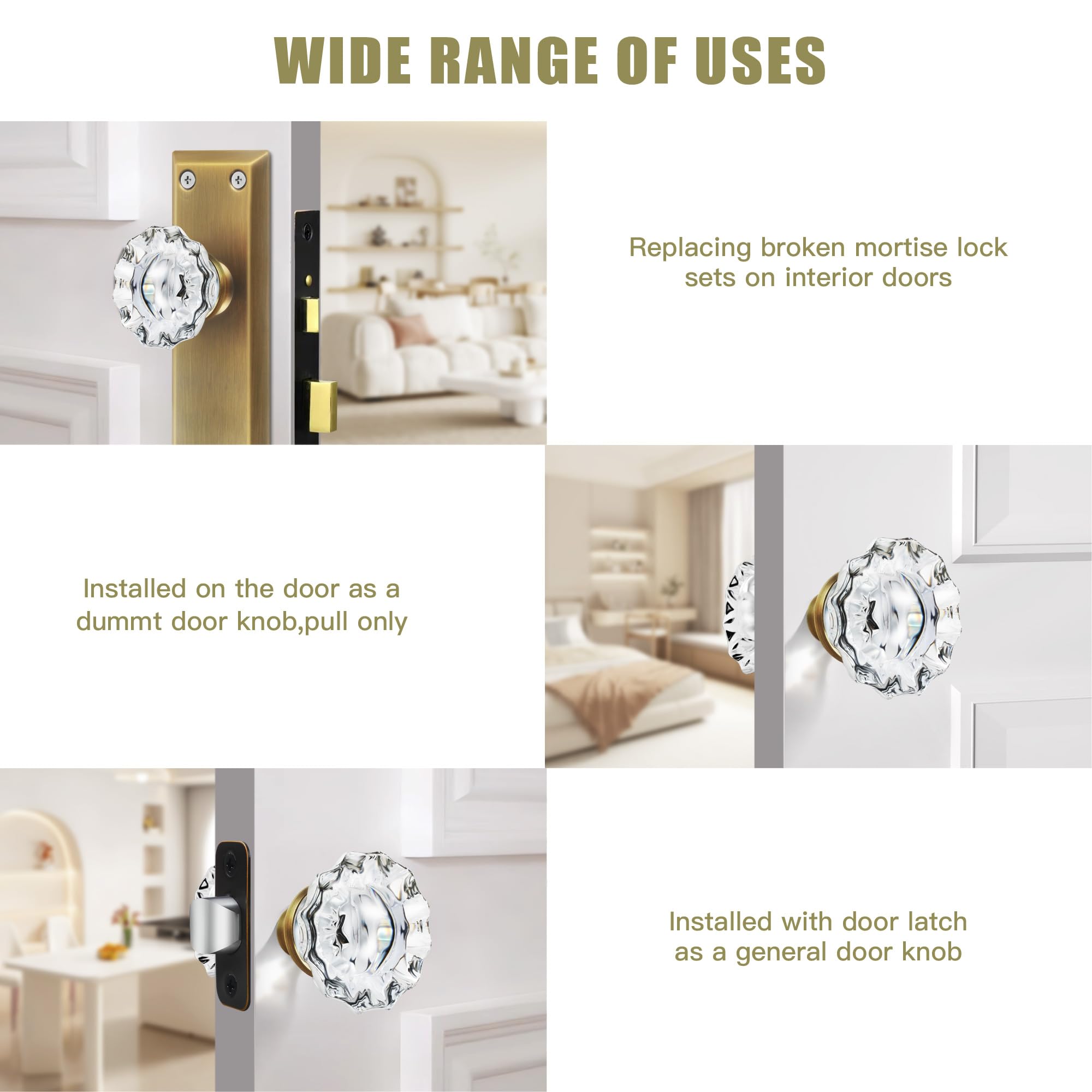 Brass finish adds warm charm to vintage interiors and modern spaces alike.