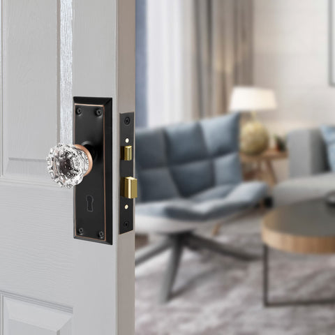 Newliplace crystal glass knob close-up highlighting refined craftsmanship and decorative appeal for interiors