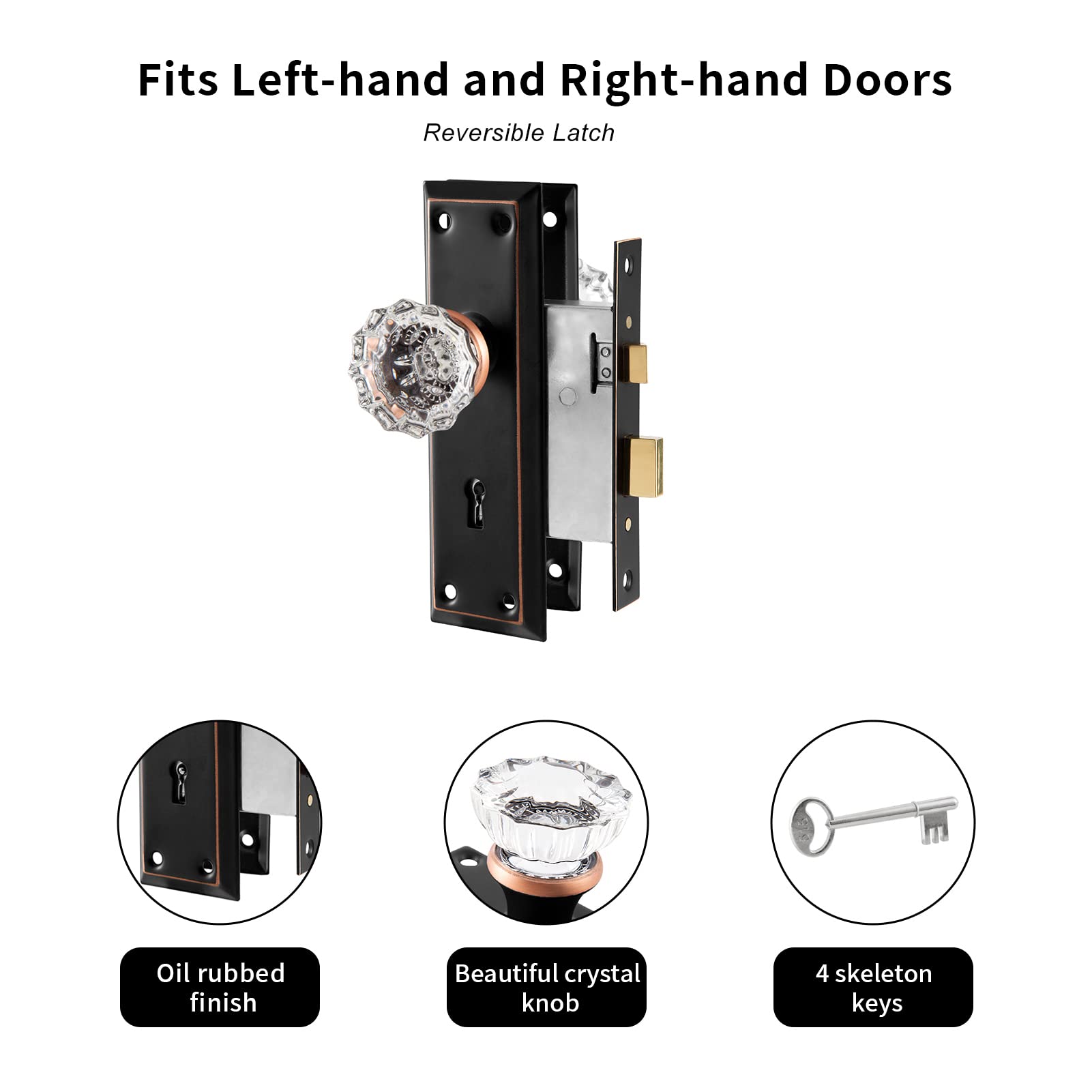 Newliplace interior privacy use emphasizes quiet locking for bedrooms and bathrooms