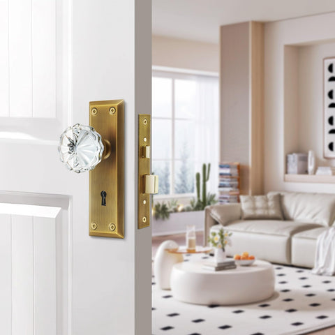 Newliplace antique-brass finish highlights durable hardware for classic interiors