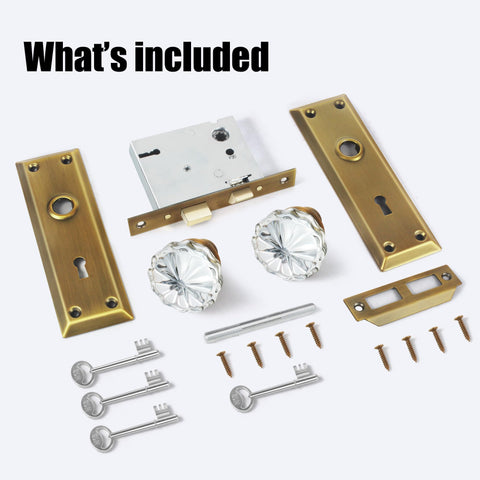 Newliplace vintage door setup showcases crystal knob elegance