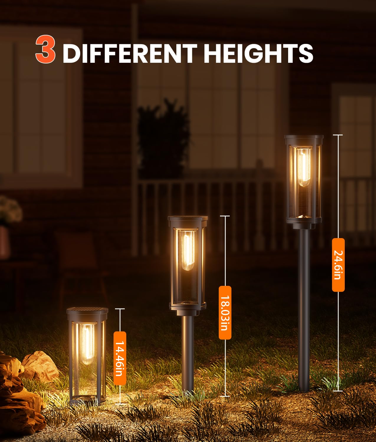 NEWMESSI adjustable-height garden light adapts to landscape layouts
