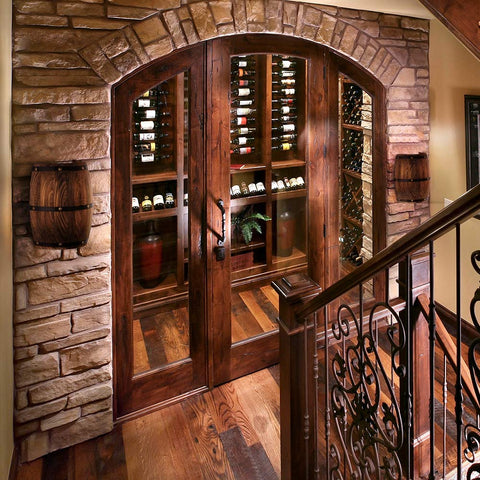 Newrays antique wood wine barrel wall lamp creates warm glow for bar areas