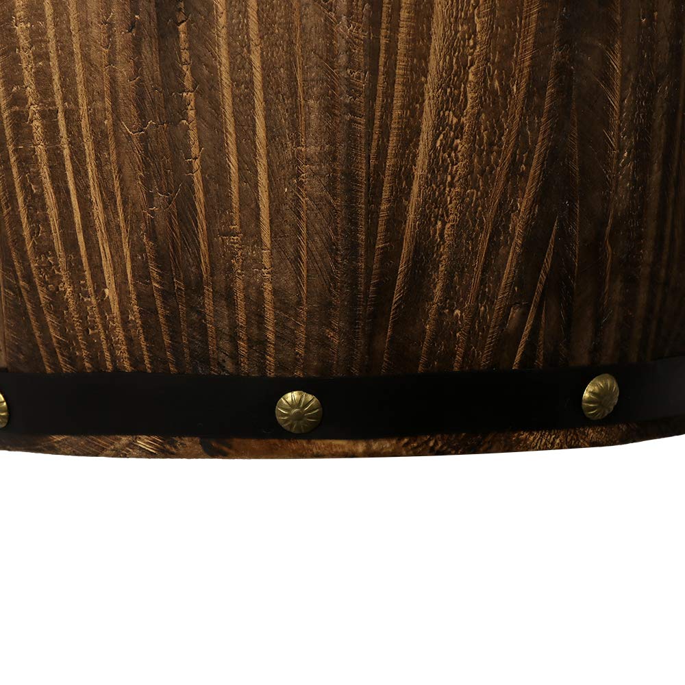 Newrays antique barrel lamp enhances steampunk-themed interior design