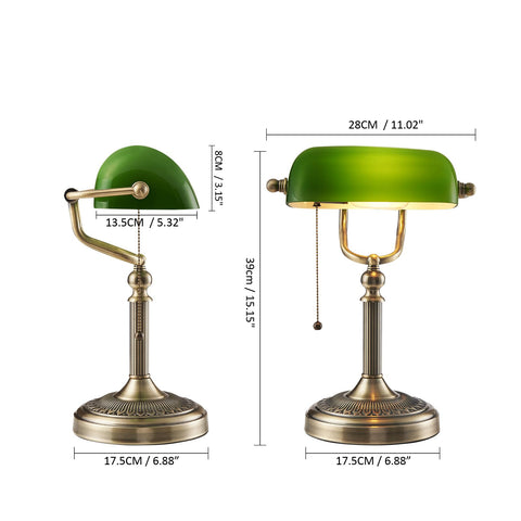 Newrays desk lamp side view shows slim compact profile.