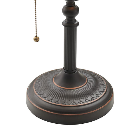 Newrays matted orange glass bankers lamp with pull chain adds vintage charm.