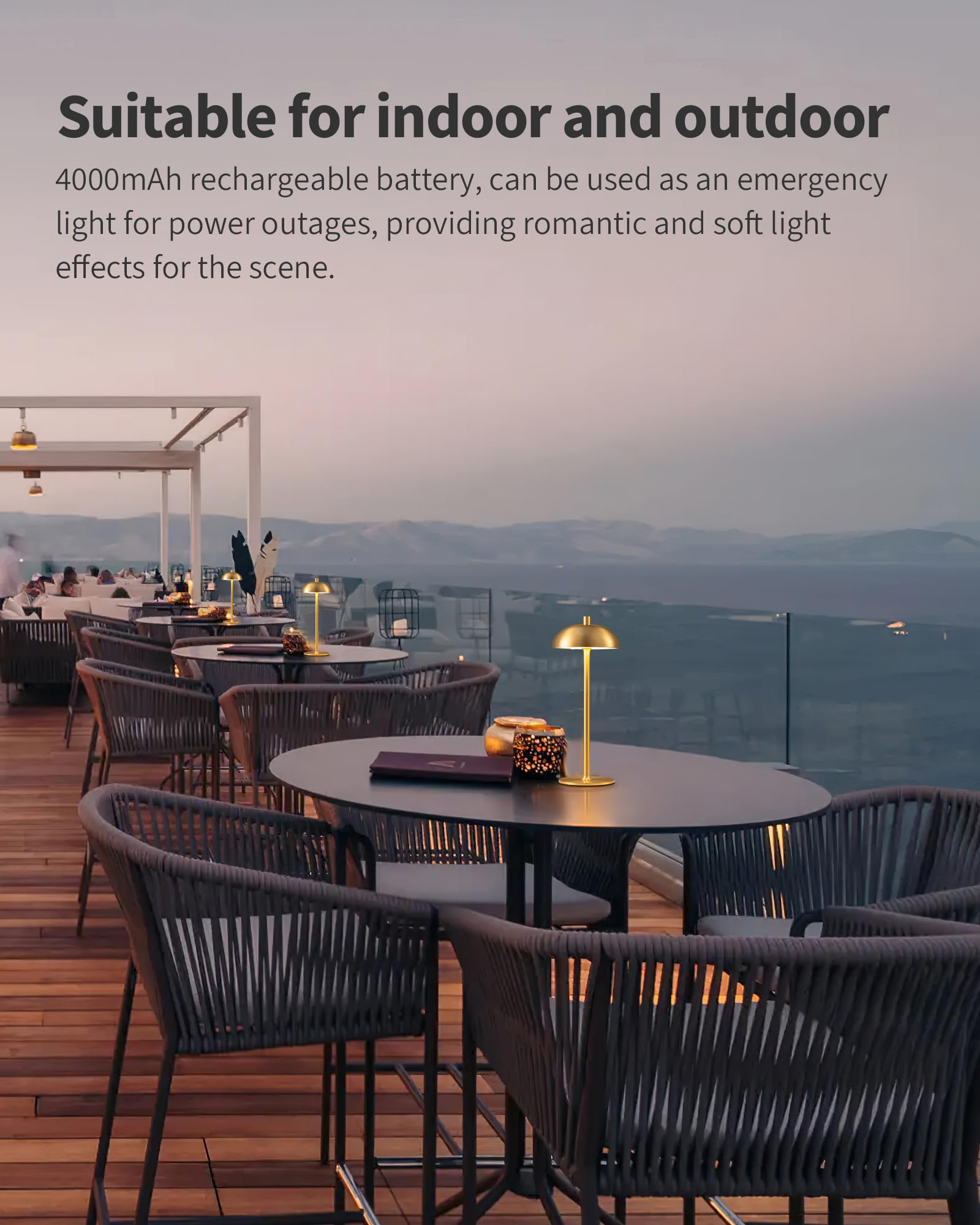 NEWSEE 3-color dimming rechargeable lamps for mood lighting.