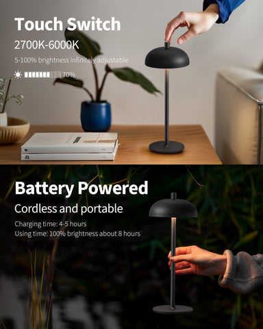 NEWSEE lamp with battery indicator showing charging status and power level
