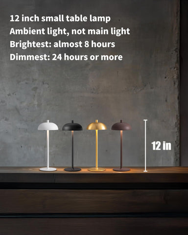 NEWSEE cordless 12-inch table lamp showing warm white glow for cozy nights