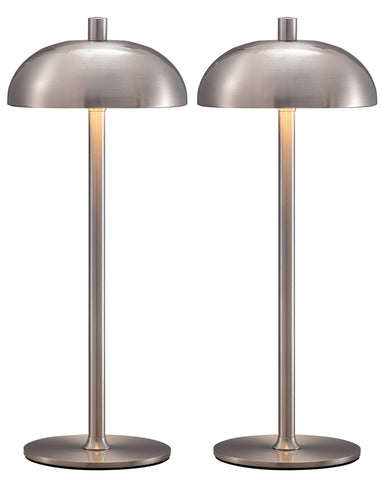 NEWSEE cordless LED table lamp set of 2 provides ambient light on desk or nightstand