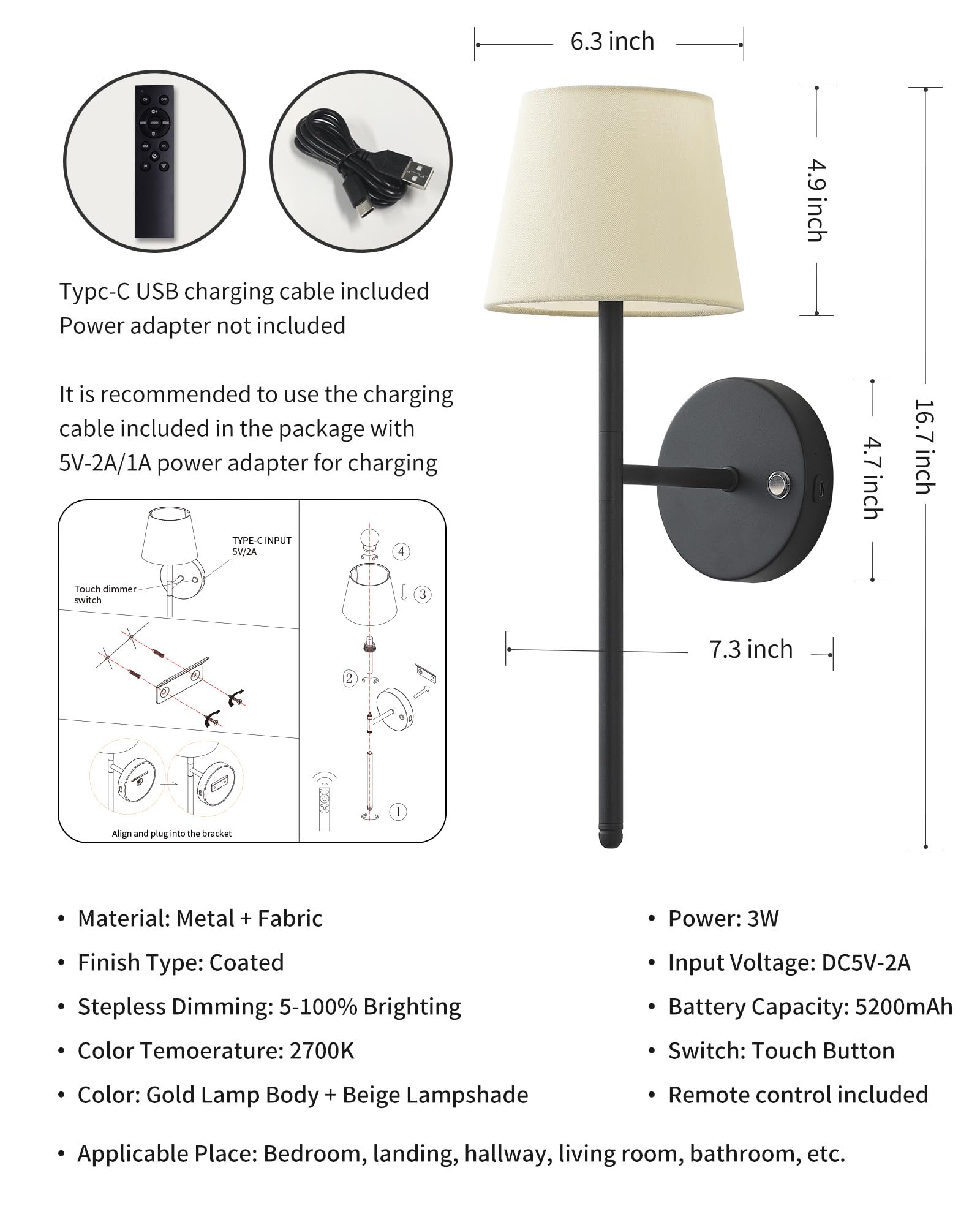 NEWSEE dimmable 2700K LED light with memory function.