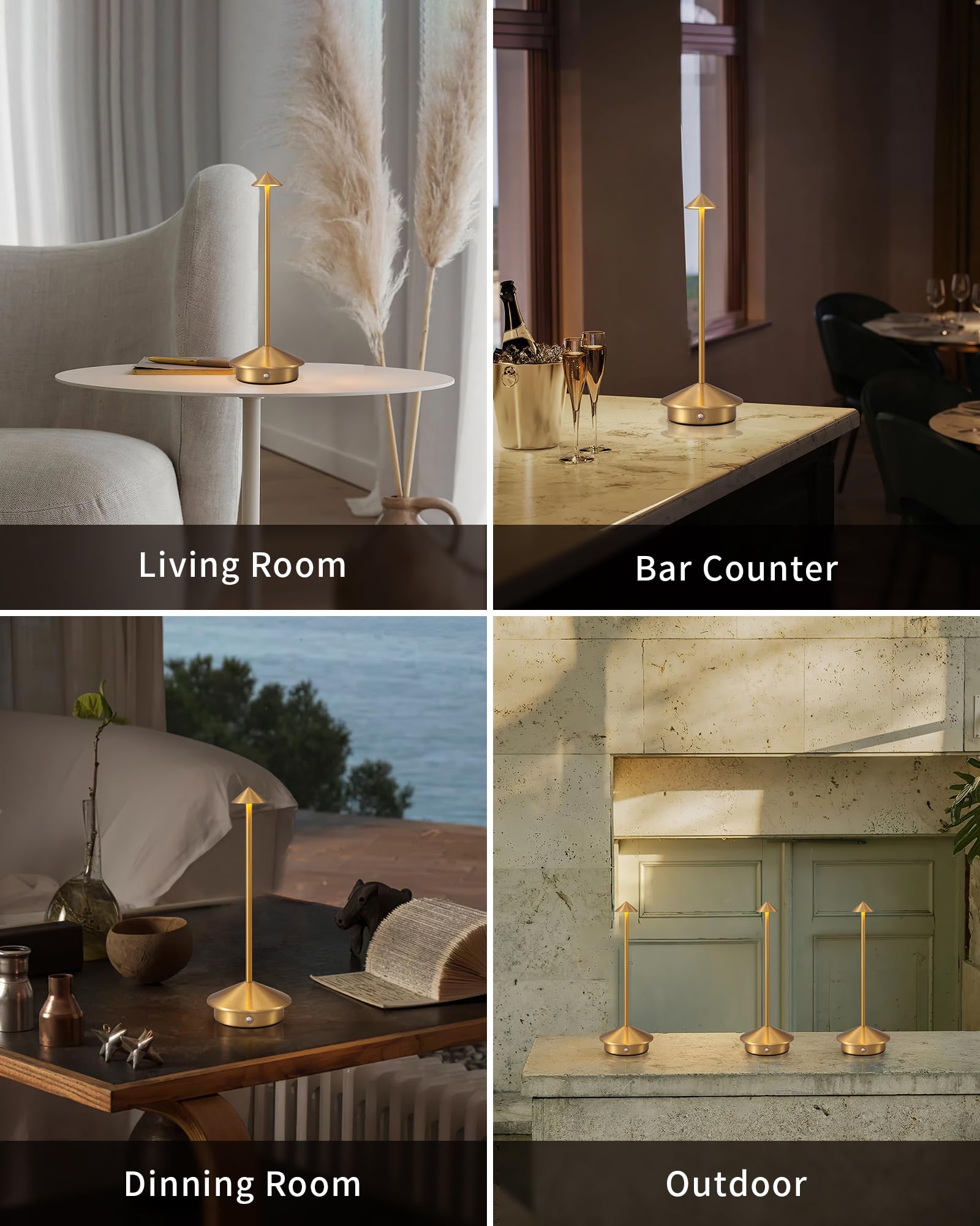 NEWSEE metal body with gold finish blends durability and elegant decor.