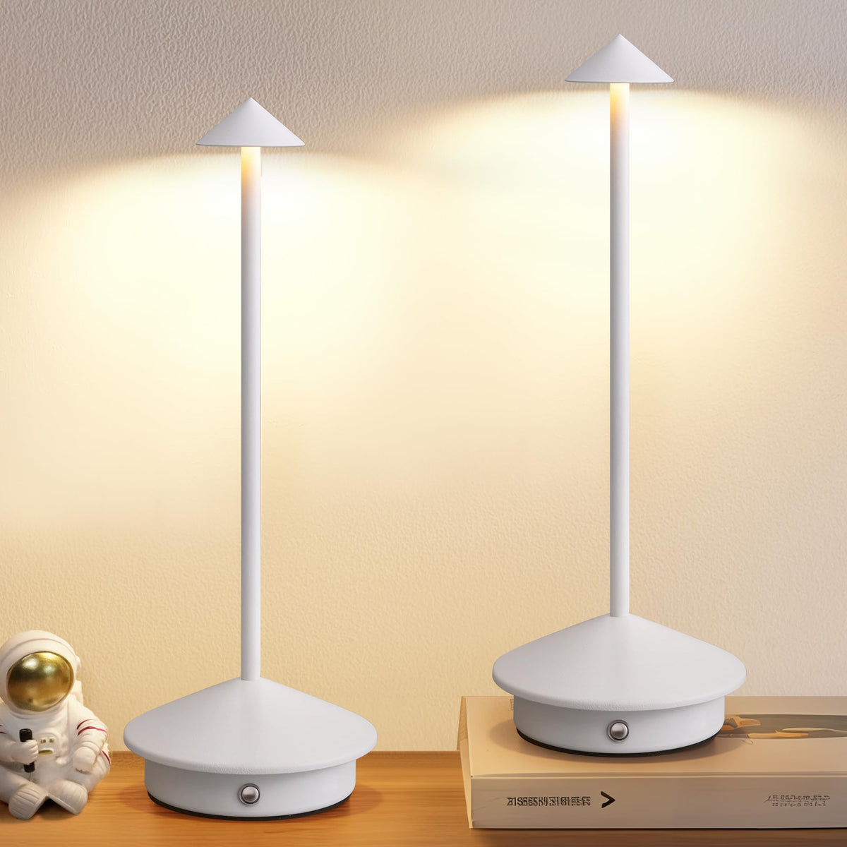 NEWSEE cordless table lamp set 2 angle view showing portable lighting for any space