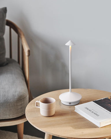 NEWSEE outdoor-ready lamp on patio with non-slip base