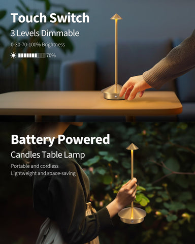 NEWSEE rechargeable 5000mAh lamp offers long runtime without cords.