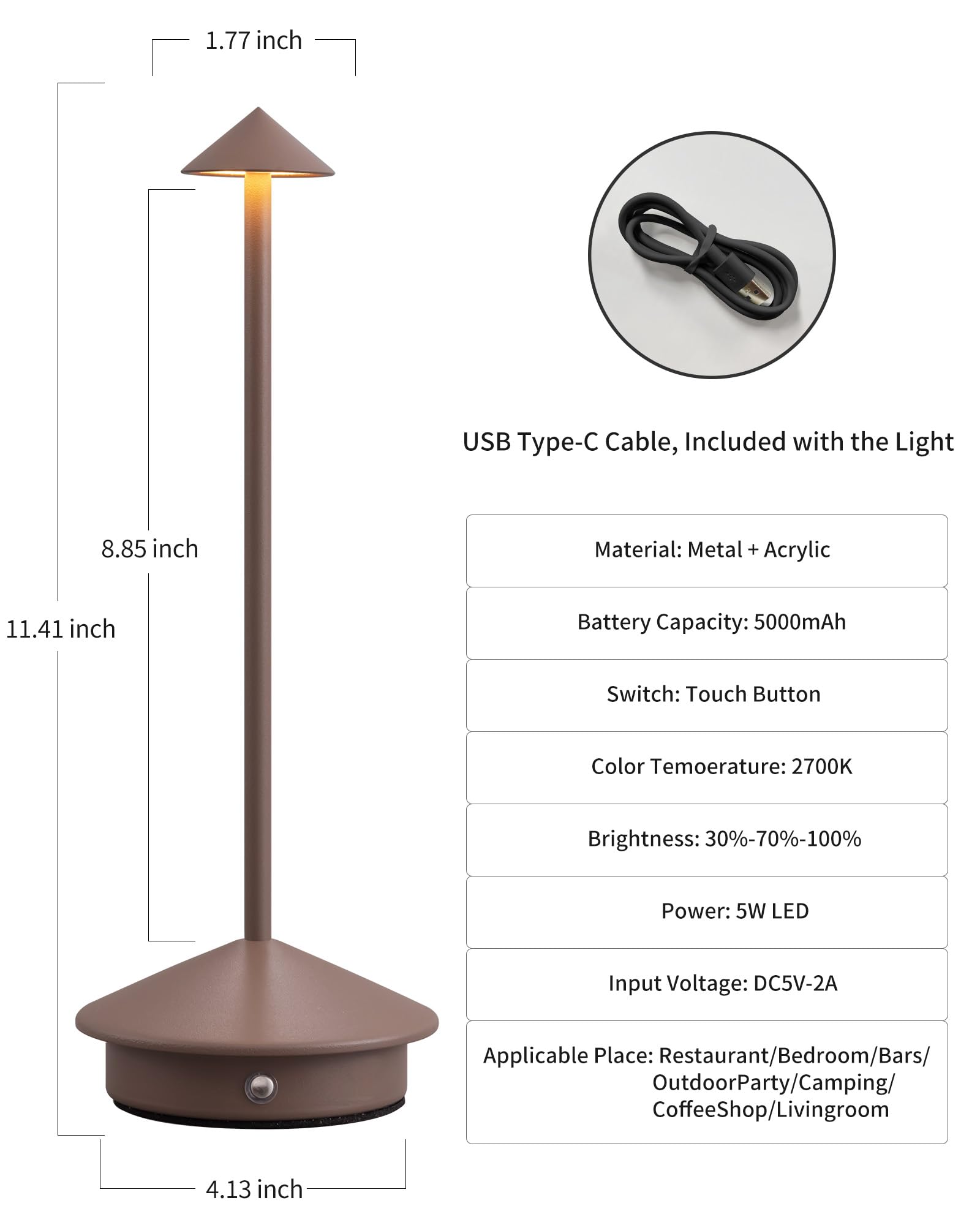 NEWSEE LED desk lamp with touch control for easy brightness adjustment.