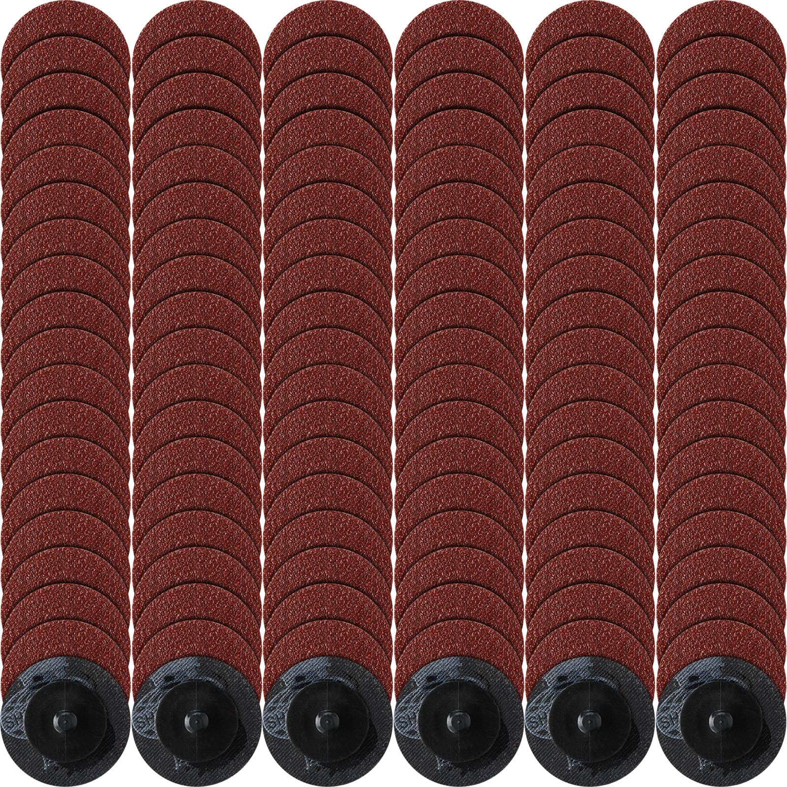 Newwiee 2-inch 36-grit roll-lock sanding discs pack for surface prep and finishing.
