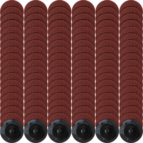 Newwiee 2-inch 36-grit roll-lock sanding discs pack for surface prep and finishing.