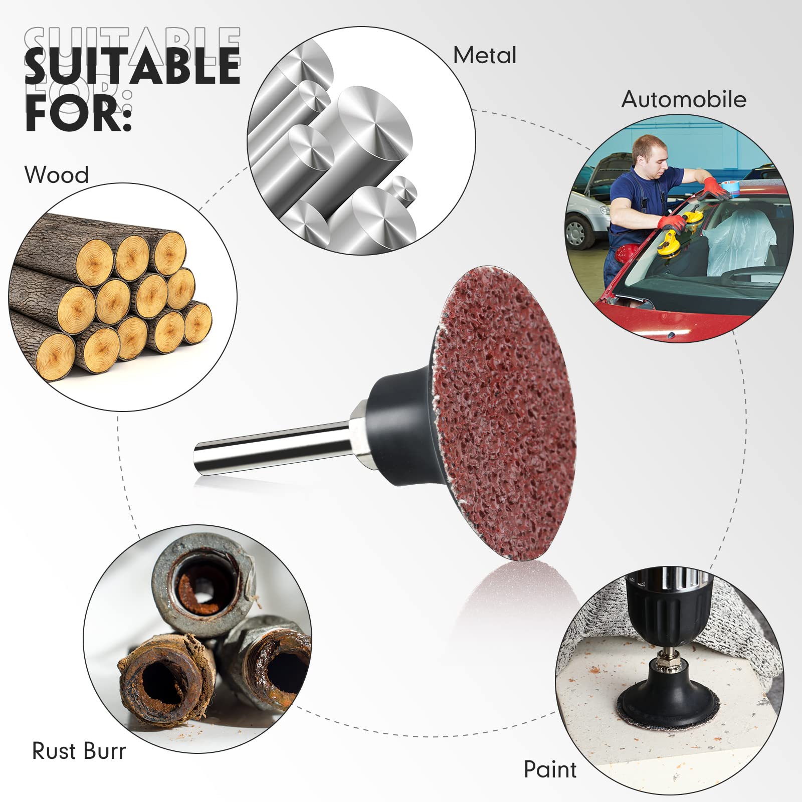 Newwiee 2-inch discs reduce heat buildup during heavy grinding for better control.