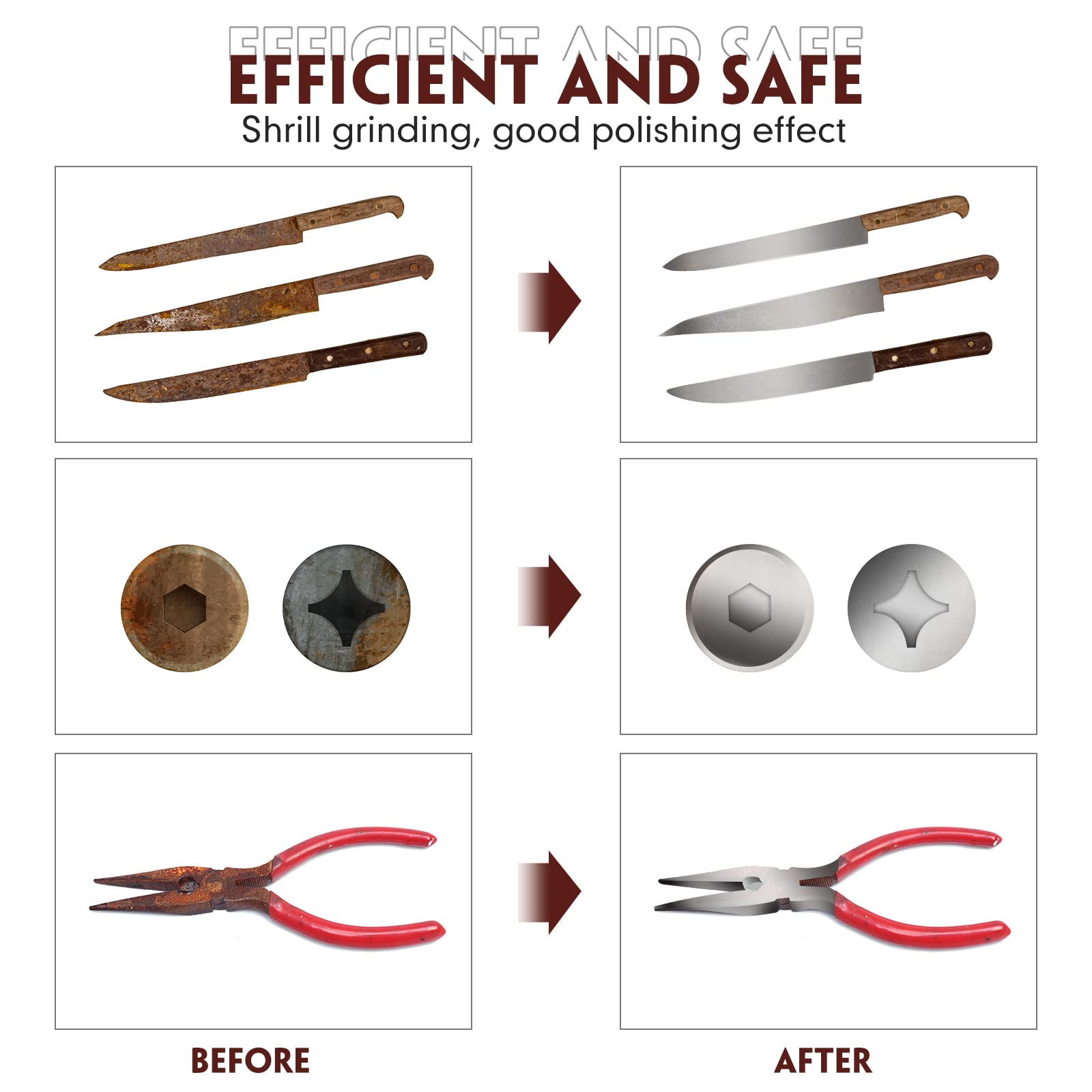 Newwiee rust and paint removal discs for preparing surfaces for refinishing.