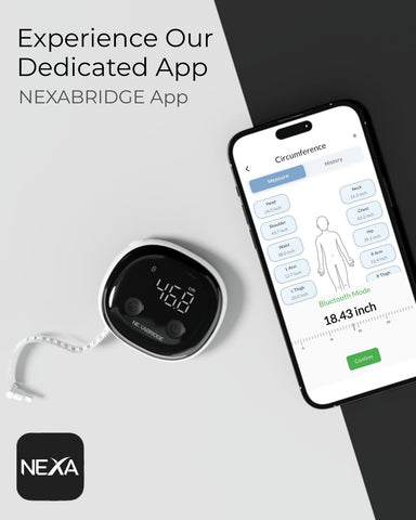 NEXABRIDGE LCD display shows precise measurements at a glance.