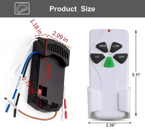 Nexete 53T kit includes remote, receiver, and wall bracket for installation.