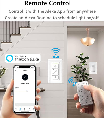 Nexete wall plates pack complements the dimmer's sleek look.