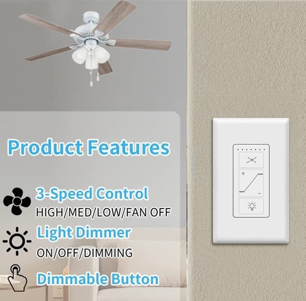 Nexete three-speed control visual demonstrates easy fan speed adjustment.
