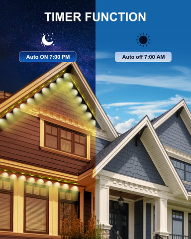 Nexillumi IP68 waterproof eaves lights withstand rain.
