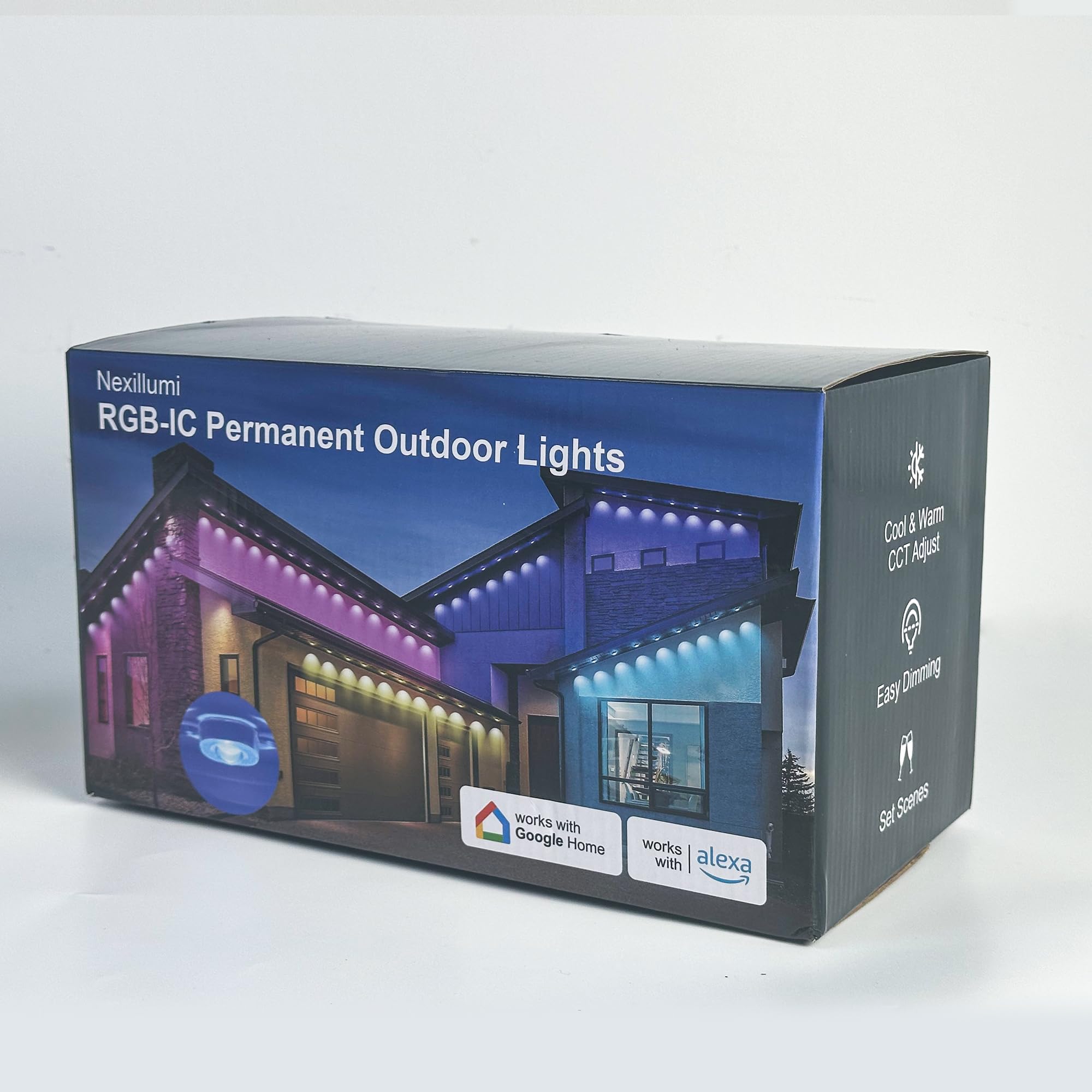 Nexillumi package includes 100 ft of lights and accessories.