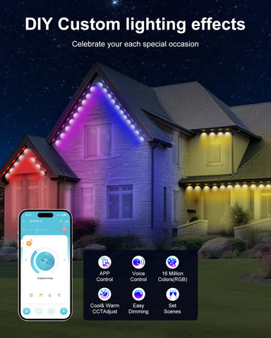 Nexillumi RGB LED with 72 scene modes for versatile displays.