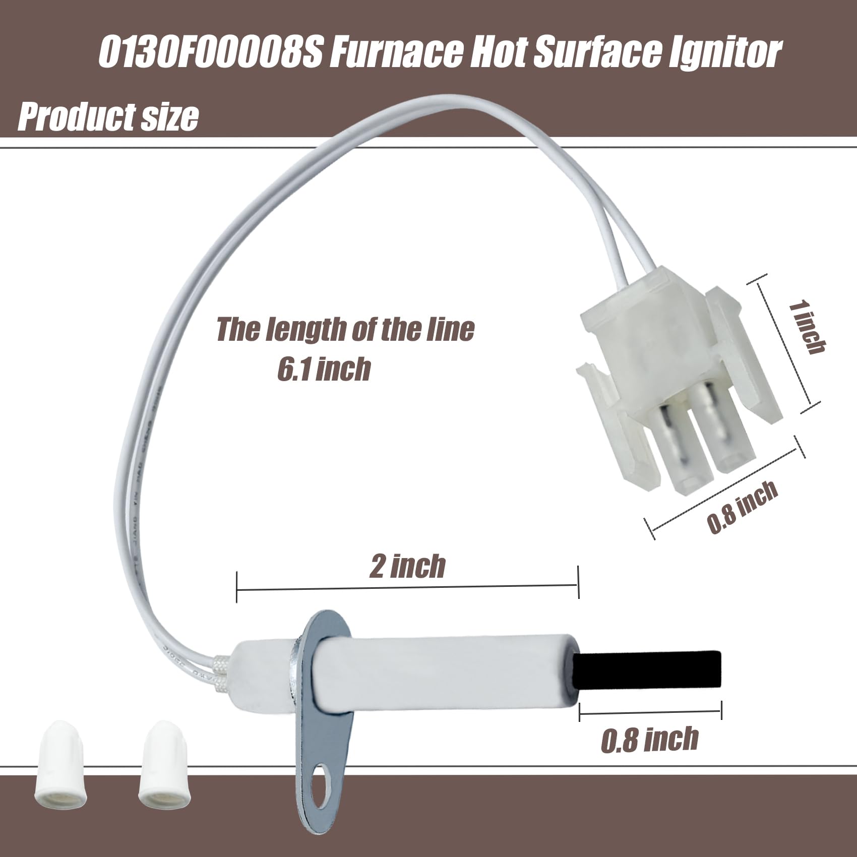 Nexjy 0130F00008S igniter connectors for secure electrical contact.