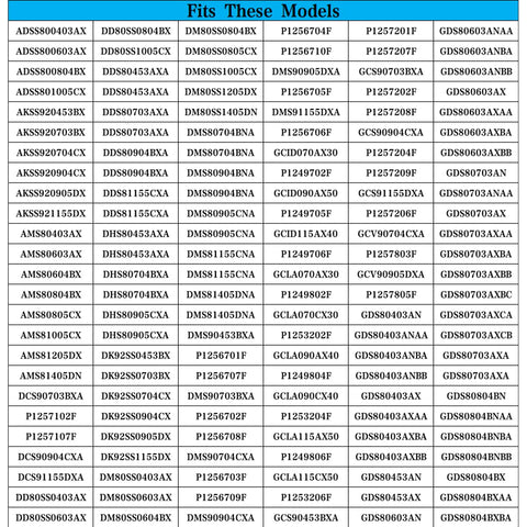 Nexjy 201657-03S compatibility chart for model verification