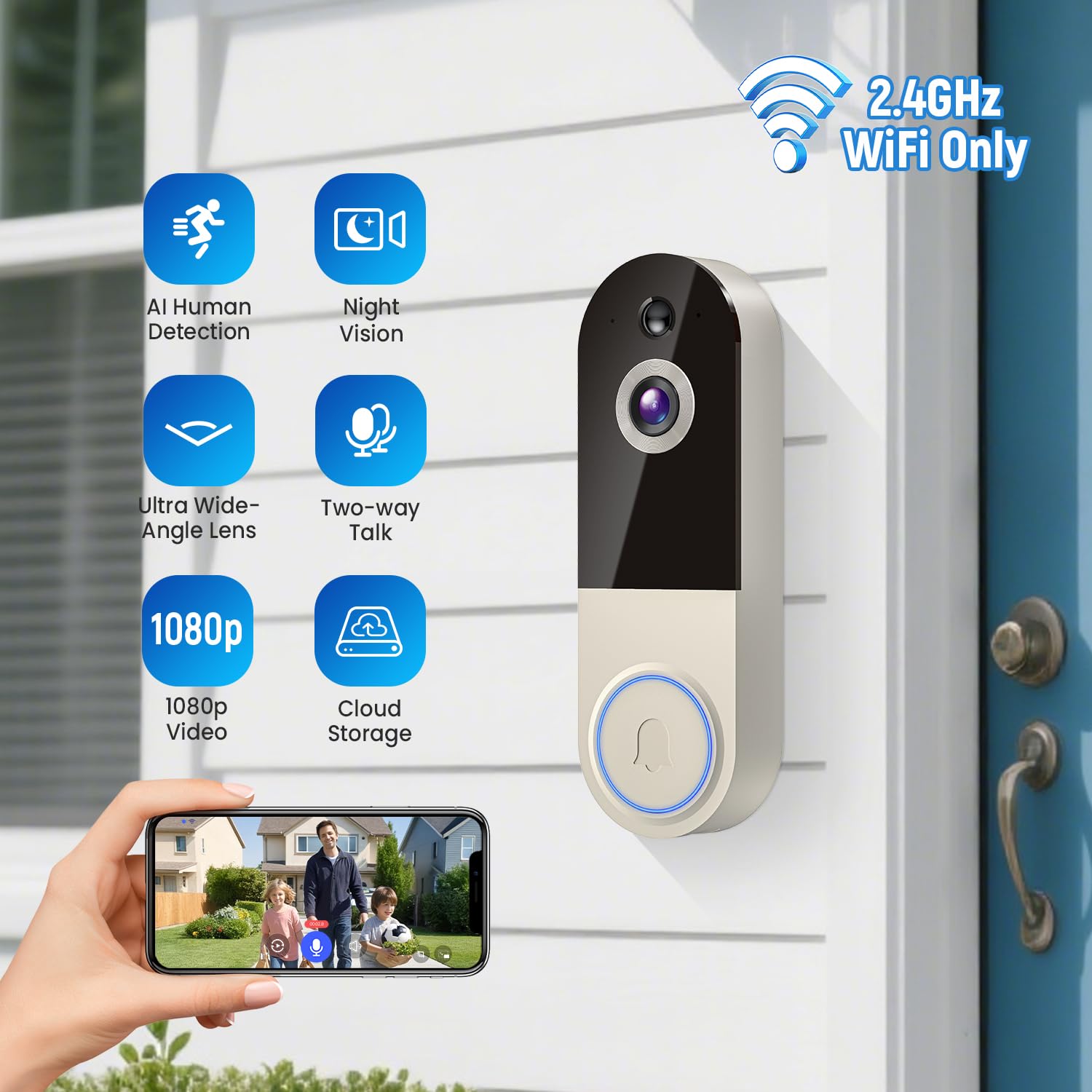 NexoSora rechargeable battery-powered wireless installation flexibility