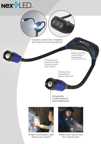NextLED NT-6633 compact neck light designed for ease of wear