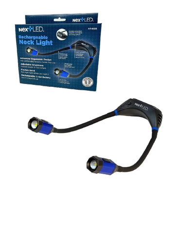 NextLED NT-6633 neck light worn around the neck provides hands-free illumination for tight spaces