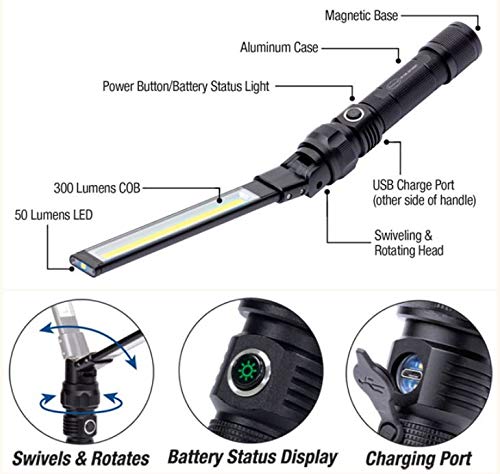 NextLED NT-7543 magnetic-base light attached to metal surface for precise work